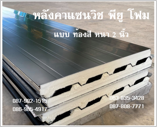 หลังคาแซนวิช พียู สีดำ ท้องดำเมทัลลิก