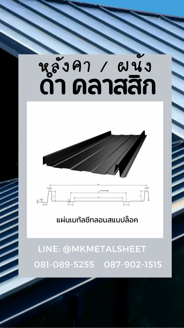 หลังคา BlueScope SnapLock เขียวตะไคร่น้ำ