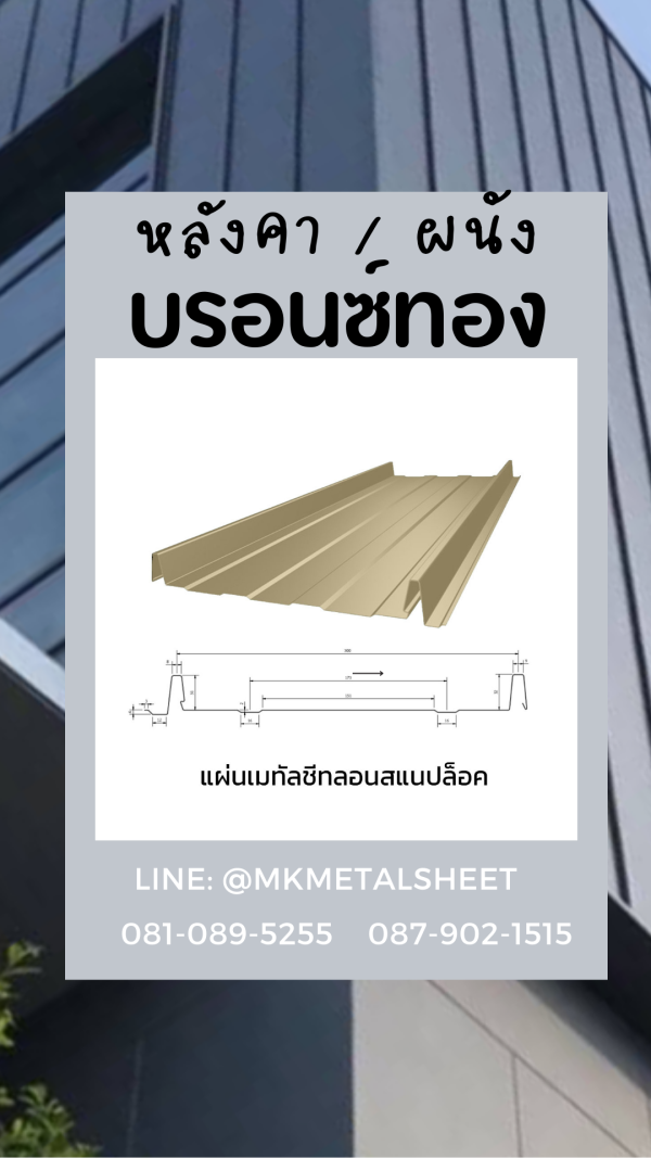 หลังคา BlueScope SnapLock เขียวตะไคร่น้ำ
