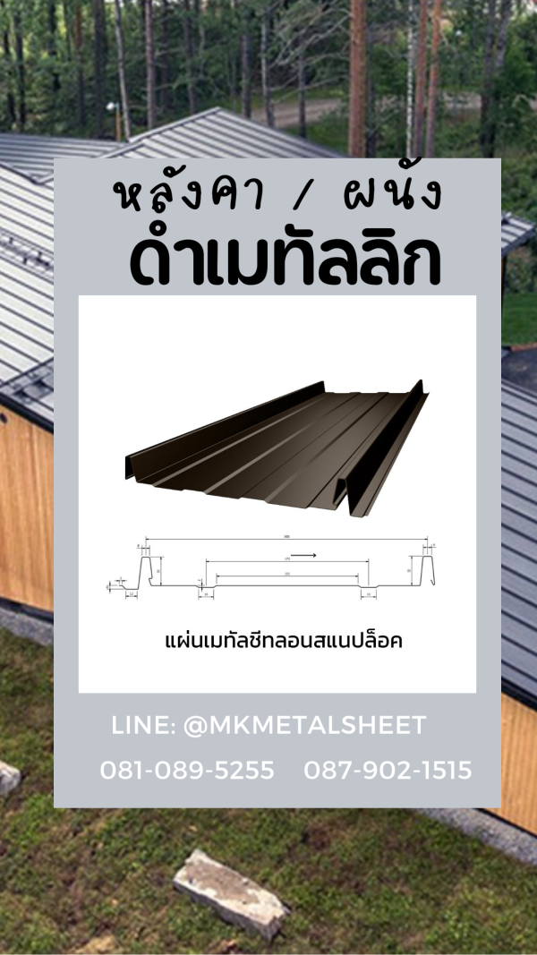 หลังคา BlueScope SnapLock เขียวตะไคร่น้ำ