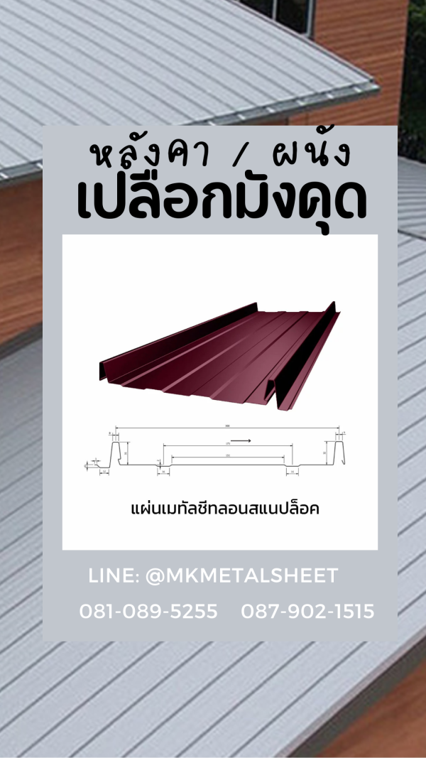 หลังคา BlueScope SnapLock เขียวตะไคร่น้ำ