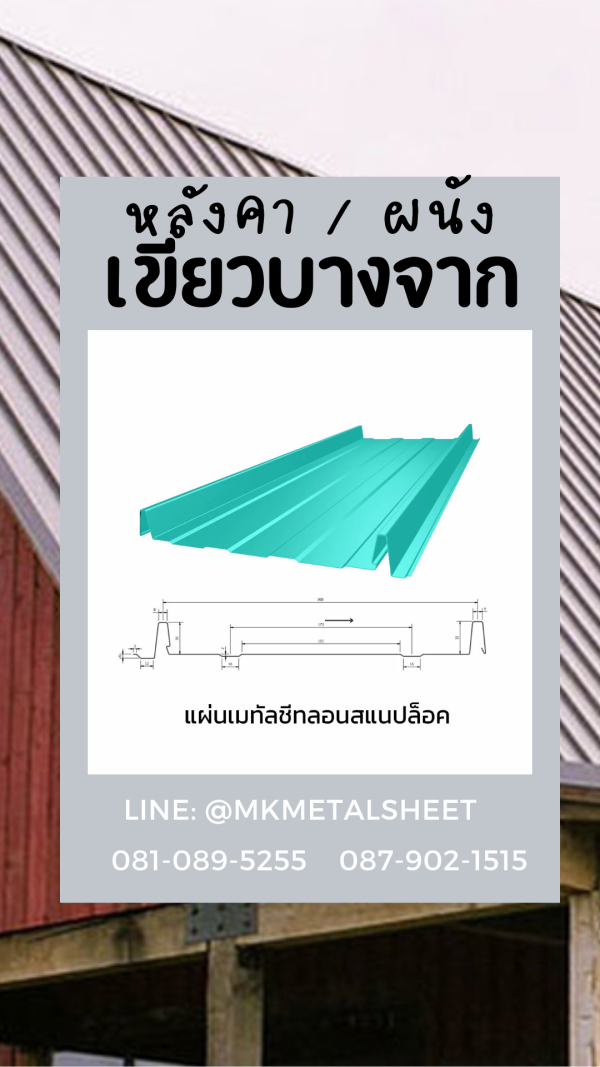 หลังคา BlueScope SnapLock เขียวตะไคร่น้ำ