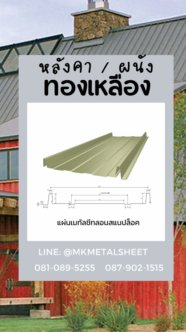หลังคา BlueScope SnapLock เขียวตะไคร่น้ำ
