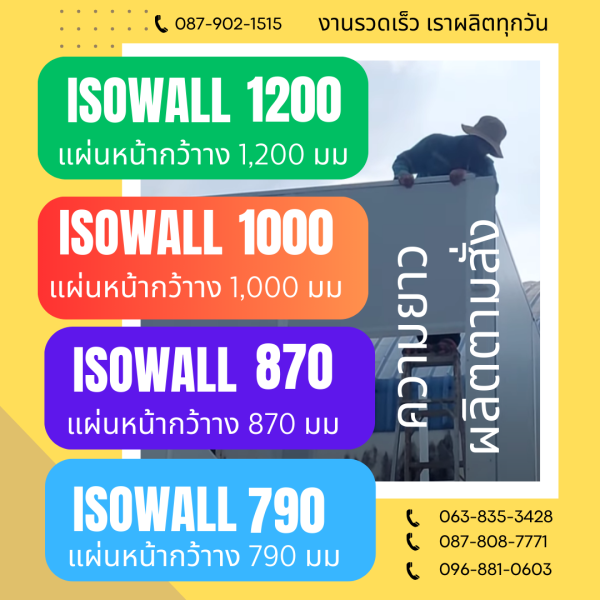 ISOWALL 1000 ผนังปิงปอง Sandwich Panel